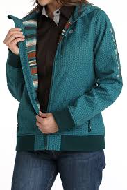 CINCH WOMEN'S BONDED HOODIE - TEAL