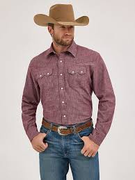 WRANGLER Men's Cody Johnson Two Pocket Western Snap Shirt