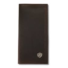 ARIAT OIL TAN DARK LEATHER RODEO WALLET