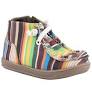 Roper Infant Cowbabies Tommie Striped Canvas Mocasin