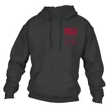 GRUNT STYLE RED BLOOD BLUE COLLAR  HOODIE  DARK HEATHER