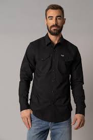 KIMES MENS LINVILLE BLACK LONG SLEEVE