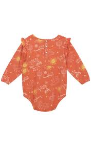 Wrangler Baby Girl's Ruffle Shoulder Bodysuit