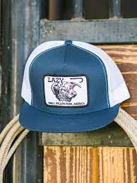 Lazy J Ranch Wear Navy & White 4" Cattle Headquarters Cap