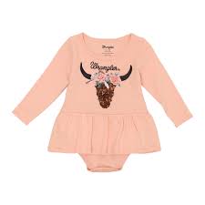 Wrangler Baby Girl's Western Graphic Skirted Bodysuit