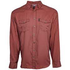 HOOEY MENS "SOL" SNAP MARSALA SHIRT