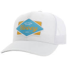 HOOEY Diamond" Hooey Hat White w/Blue/Yellow Patch