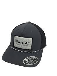 ARIAT FLEXFIT 110 PATCH ROPE BLACK - HATS CAP - A300019001