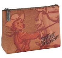 RED DIRT LADIES COSMETIC POUCH VINTAGE COWGIRL