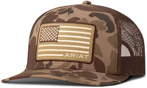 ARIAT CAMO AMERICAN FLAG BROWN - HATS CAP - A300089802