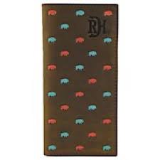 RED DIRT TURQ & CORAL BISON PATTERN RODEO WALLET