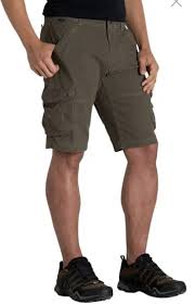 KUHL MENS AMBUSH CARGO SHORTS GUN METAL