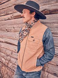 Wrangler Men's Quilt Lined Rancher Vest Tobacco Brown