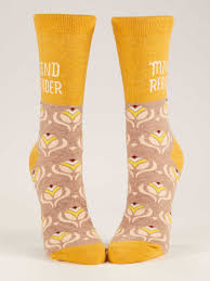 BLUE Q MIND READER CREW SOCKS