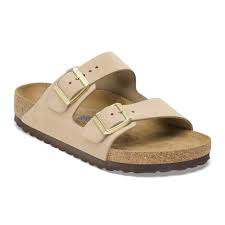 Birkenstock Arizona Soft Footbed Nubuck Leather - Sandcastle