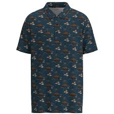 Hooey Mens "The Weekender" Blue/Hooey Hog Pattern Polo