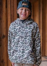 Burlebo Youth Fleece Hoodie-CLASSIC DEER CAMO