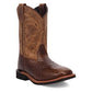 Dan Post Children/Youth Chocolate Brown Jet Ostrich Print Western Cowboy Boots