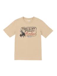 Wrangler Boy's Tan First Rodeo Graphic Tee Shirt