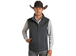 POWDER RIVER MEN'S RODEO CONCEAL CARRY VEST INDIGO