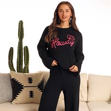 Rock & Roll Denim Knit Howdy Sweater