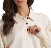 Wrangler Women's Retro Horseshoe Cropped Long Sleeve Polo Shirt-112385415