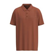 Hooey Mens "The Weekender" Embossed Aztec Polo Shirt Rust