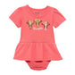 Wrangler Baby Girl's Short Sleeve Logo Skirted Bodysuit