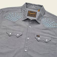Howler Brothers Mens Crosscut Deluxe Short Sleeve Shirt Blue Spruce