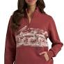 Wrangler Rose Retro Americana Women's 1/4 Zip Sweatshirt 112385419