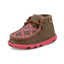 TWISTED X Infant's Chukka Driving Moc TWISTED WIRE PINK