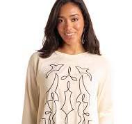 PANHANDLE STITCH Boot Stitch Embroidered Sweatshirt