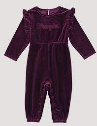 Wrangler Infant Girls Dark Purple Playsuit