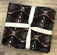 Rock & Roll Printed Berber Blanket Brown