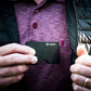 Grid Wallet // Black Aluminum: Black / Aluminum / 3.38"L x 2.12"W x 0.23"H