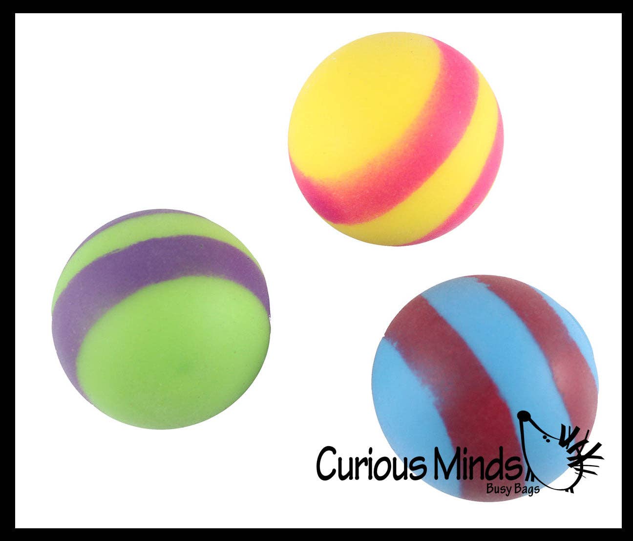 1 - 1.75" Striped Doh Filled Stress Ball - Squishy