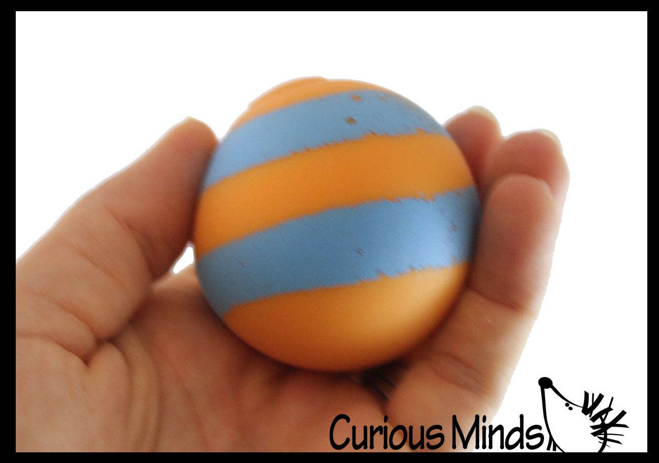 1 - 1.75" Striped Doh Filled Stress Ball - Squishy