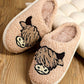 HIGHLAND COW Plush Slippers