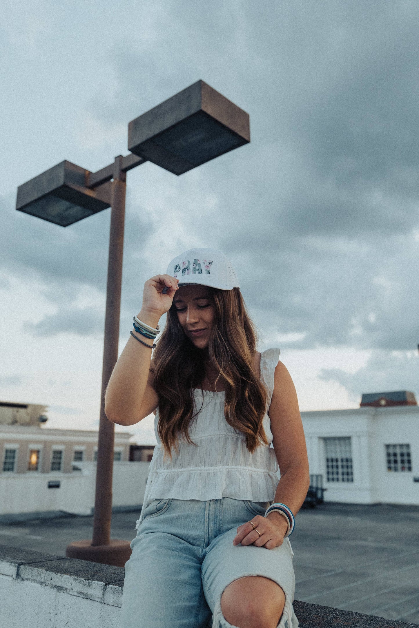 Pray Floral Hat