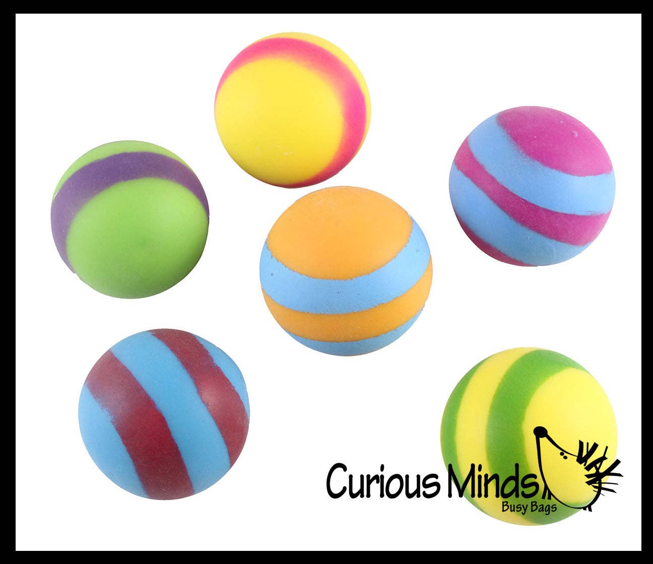 1 - 1.75" Striped Doh Filled Stress Ball - Squishy