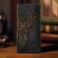 Buck Burnished Leather Secretary Wallet
