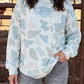 Camo Howdy Western Baggy Pullover Mock Neck Sweatshirt : Multicolour / S