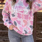 Camo Howdy Western Baggy Pullover Mock Neck Sweatshirt : Multicolour / S