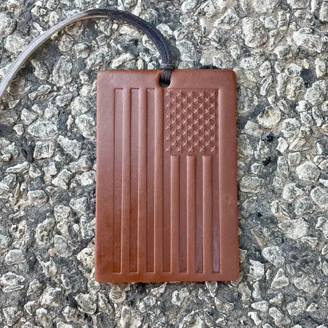 Rectangle Old Glory Air Flair / WARM VANILLA LEATHER