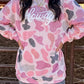 Camo Howdy Western Baggy Pullover Mock Neck Sweatshirt : Multicolour / S