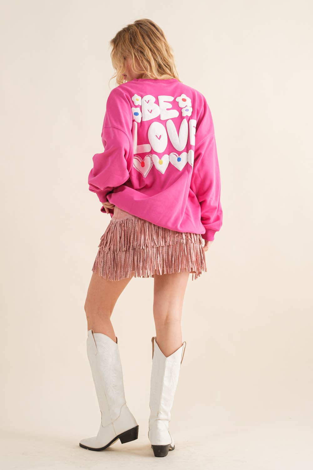 32372T - French Terry Graphic Pullover Sweatshirt: TAUPE / LARGE