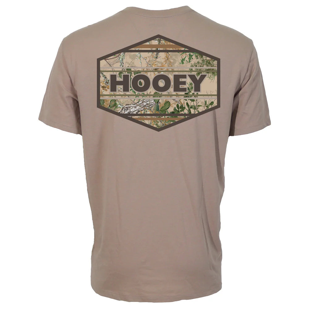 Hooey Mens "Flint" Tan w/Camo Hooey Logo T-shirt