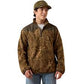 ARIAT Basis Camo Quarter Zip Fleece Pullover-SAVANNAH TAN CAMO