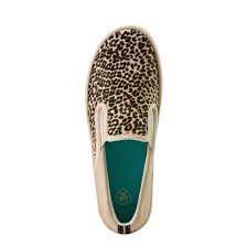 Ariat Ladies Skylar Cream Cheetah Hair On Slip On Shoe