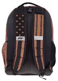 Hooey Ox Brown with Black American Flag Accent Printed Backpack